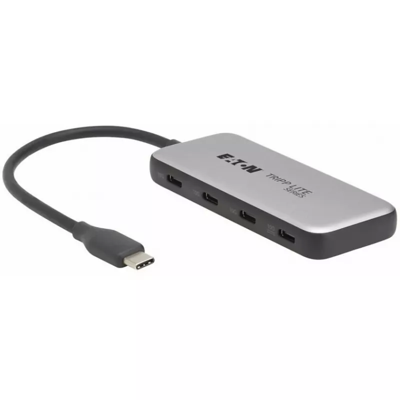 Eaton Tripp Lite Series hub USB-C de 4 puertos, USB 3.2 Gen 2 (10 Gbps) - negro