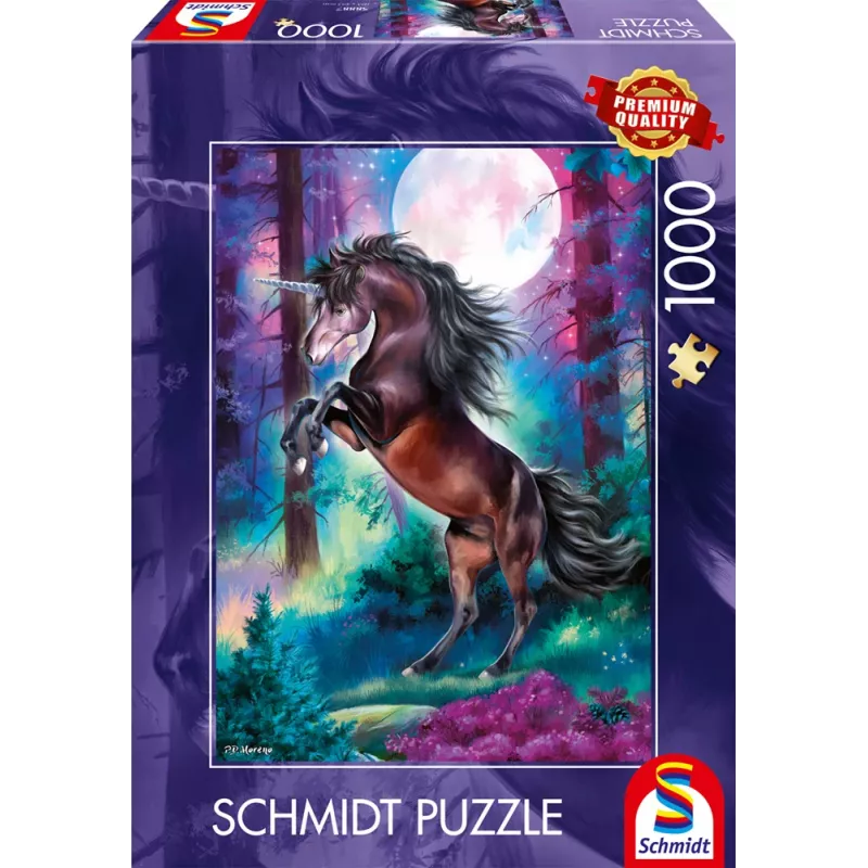 Schmidt Spiele Einhorn bei Vollmond puzzle 1000 piezas