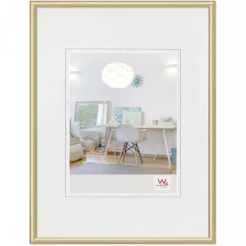 Walther Design KV824G marco de fotos de plástico oro 10x15 cm para pared rectangular