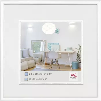 Walther KV220W New Lifestyle marco de fotos 13x13 cm blanco plástico cristal cuadrado marco individual