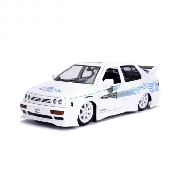 Jada Fast & Furious 1995 VW Jetta 1:24 coche de metal fundido (blanco)