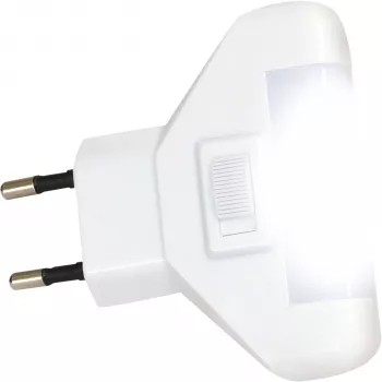 REV luz nocturna LED 1W blanco frío lámpara de enchufe con sensor crepuscular