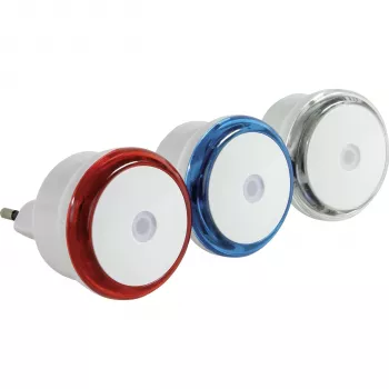 REV set de luz nocturna LED 3 uds. - rojo, azul, blanco/anillos transparentes - 0,8 W - sensor crepuscular
