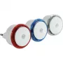 REV set de luz nocturna LED 3 uds. - rojo, azul, blanco/anillos transparentes - 0,8 W - sensor crepuscular