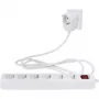 REV Powersplit regleta 6+1 con interruptor, cable de 2m, blanco