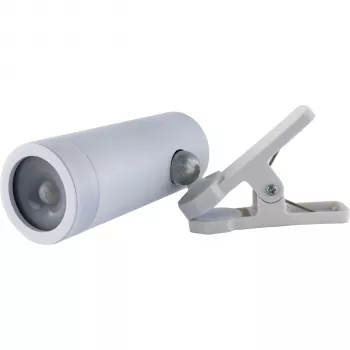 REV Lámpara de pinza LED con batería e interruptor, blanco 2014100300