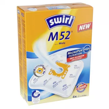 Swirl M 52 MicroPor Plus Bolsas para aspirador (pack de 4) con filtros