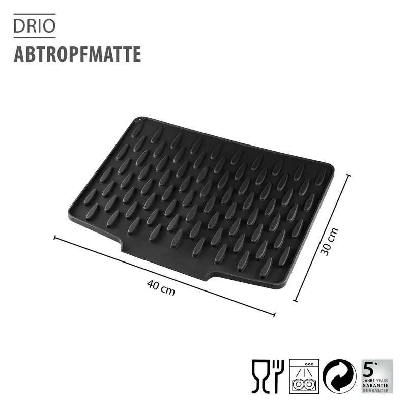 GEFU DRIO Esterilla de secado antracita