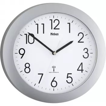 Mebus 52451 reloj de pared radiocontrolado blanco