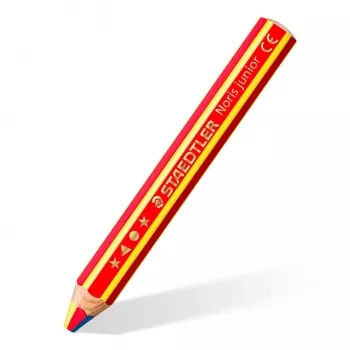 STAEDTLER Noris Junior 1403 BK Lápiz arcoíris 3 en 1, Negro, resistente a roturas, PEFC, para niños a partir de 2 años