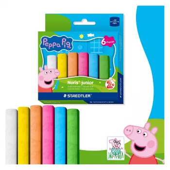 STAEDTLER Junior tiza de calle Peppa Pig 6 unidades envase de cartón