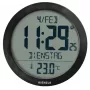 KIENZLE Reloj de pared radiocontrolado DCF con indicador de temperatura ambiente, negro