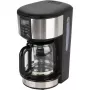 Russell Hobbs Buckingham 20680-56 Cafetera de filtro semiautomática, 1,25 l, 1000 W, negro/plata