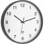 TFA 60.3511.10 Reloj de pared radiocontrolado, redondo, gris/blanco, plástico/cristal, diseño clásico