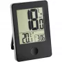 TFA POP Reloj radiocontrolado con termómetro negro (30-3051-01)