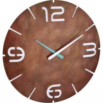 TFA Contour Reloj de pared radiocontrolado 35 cm óxido/blanco
