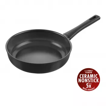 Sartén salteadora ZWILLING Madura Plus 24 cm, Negro, Aluminio