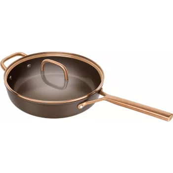 Sartén salteadora ZWILLING Milano con tapa de cristal 28 cm, Marrón