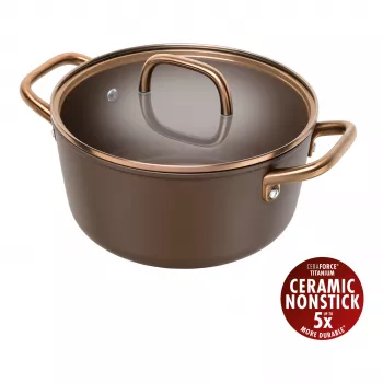 Olla sopera ZWILLING Milano con tapa de cristal 24 cm, Marrón