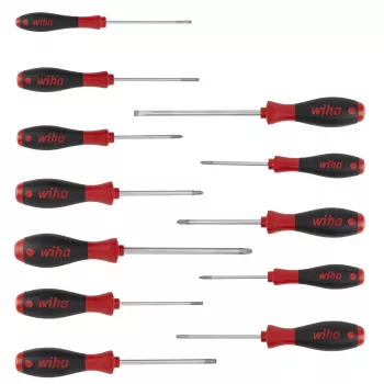 Set de destornilladores Wiha SoftFinish 12 piezas Ranura PH PZ TORX (302HK12)