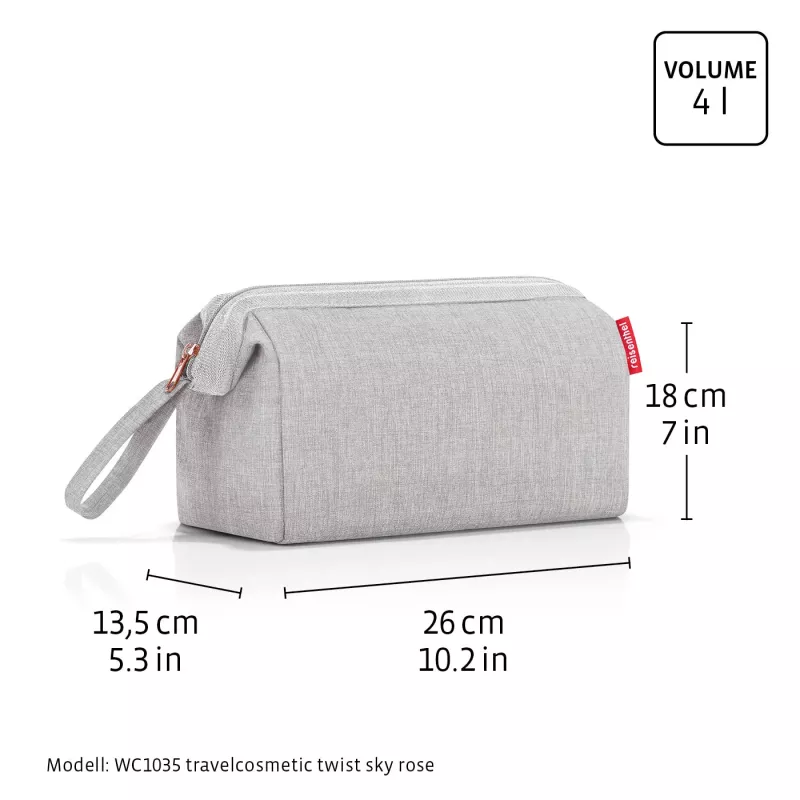Neceser Reisenthel WC7009 Travel Cosmetic Dots - Poliéster multicolor con cremallera, 3 bolsillos