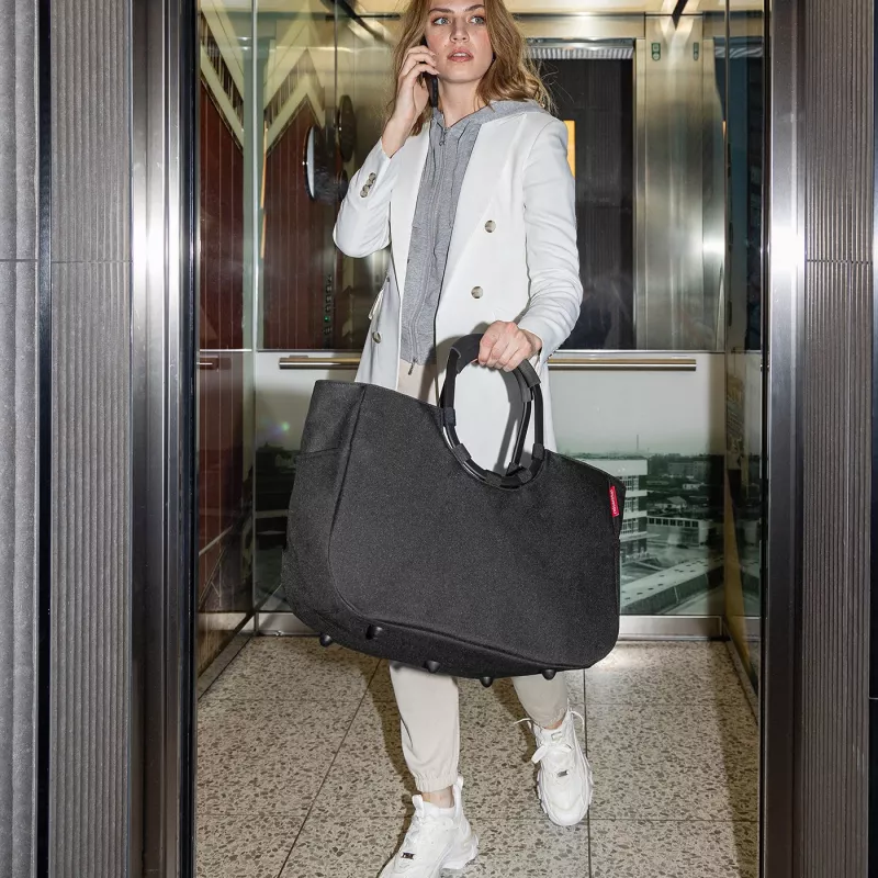 Bolsa de la compra Reisenthel Loopshopper L Negra 25L asas de aluminio
