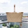 Cesta de la compra Reisenthel Carrybag Frame Rhombus ginger, estructura de aluminio, 22 l (BK6046)