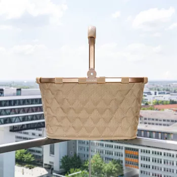 Cesta de la compra Reisenthel Carrybag Frame Rhombus ginger, estructura de aluminio, 22 l (BK6046)