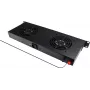 GoodConnections Unidad de ventilación digital de 19 pulgadas con dos ventiladores, termostato y función de alarma (GC-N0163)