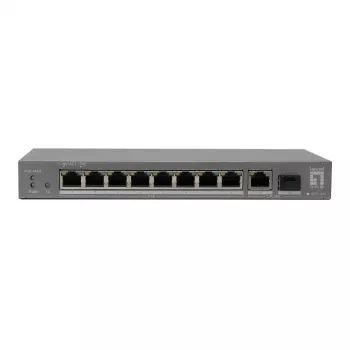 LevelOne switch PoE+ 8xGE PoE/1xGE/1xSFP 120W no gestionado plástico