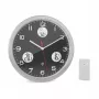 MEBUS 13149 Reloj de pared radiocontrolado 30 cm aluminio movimiento silencioso