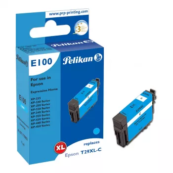 Cartucho de tinta compatible Pelikan E100 cian alto rendimiento para Epson XP-235/240/250/330/340/350/430/440/450