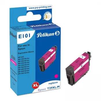 Cartucho de tinta compatible Pelikan E101 magenta alto rendimiento (XL) para Epson XP-450 XP-440 XP-430 XP-350 XP-340 XP-330 XP-250 XP-240 XP-235 - pack de 1