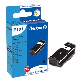 Cartucho de tinta compatible Pelikan E103 negro alto rendimiento para Epson XP-530 XP-540 XP-630 XP-635 XP-640 XP-645 XP-710 XP-830 XP-900