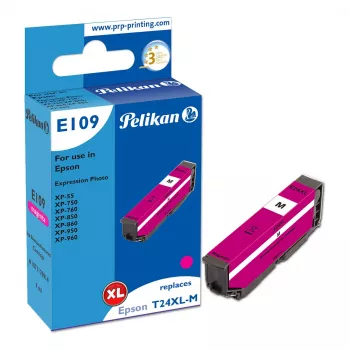 Pelikan E109 Cartucho de tinta compatible magenta alto rendimiento (XL) para Epson Expression Photo XP-55, XP-750, XP-760, XP-850, XP-950, XP-960 - pack de 1