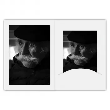 Daiber 11031 Fundas de fotos retrato con paspartú 13x18 cm blanco seda pack de 100