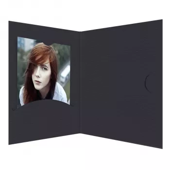 Daiber 15034 Carpeta de presentación cartón negro horizontal 1 bolsillo 70 mm