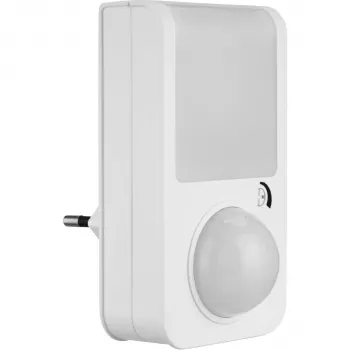 REV Lámpara de pared LED con enchufe y sensor de movimiento 2,5 W blanco