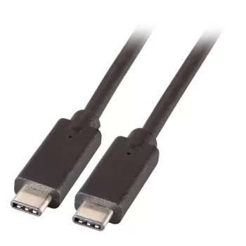 EFB Cable USB 3.2 Gen 1 SuperSpeed, USB-C macho a USB-C macho, 3A, 5Gbps, 2m, Negro
