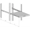 EFB Bandeja extraíble 19 pulgadas 1U, profundidad 550-650 mm, capacidad de carga 30 kg, RAL7035 gris claro