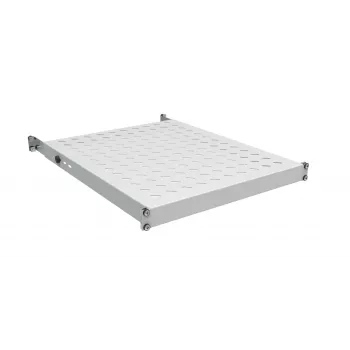 EFB Electronics Estante fijo 19 pulgadas 1U, profundidad de montaje 750-850 mm, capacidad de carga 120 kg, profundidad de armario 1000 mm, RAL 7035 gris claro