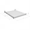 EFB Estante fijo 19 pulgadas 1U, profundidad ajustable 550-650 mm, capacidad de carga 120 kg, RAL 9005 (negro intenso)