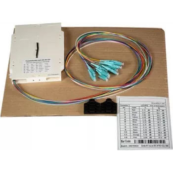 EFB-Elektronik Cassette de empalme premontado con pigtails LC OS2 codificados por colores, 0,8 m