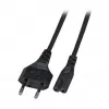 EFB Elektronik Cable de alimentación Euro-C7 180° negro 1 m 2 x 0,75 mm² EK502.1V2