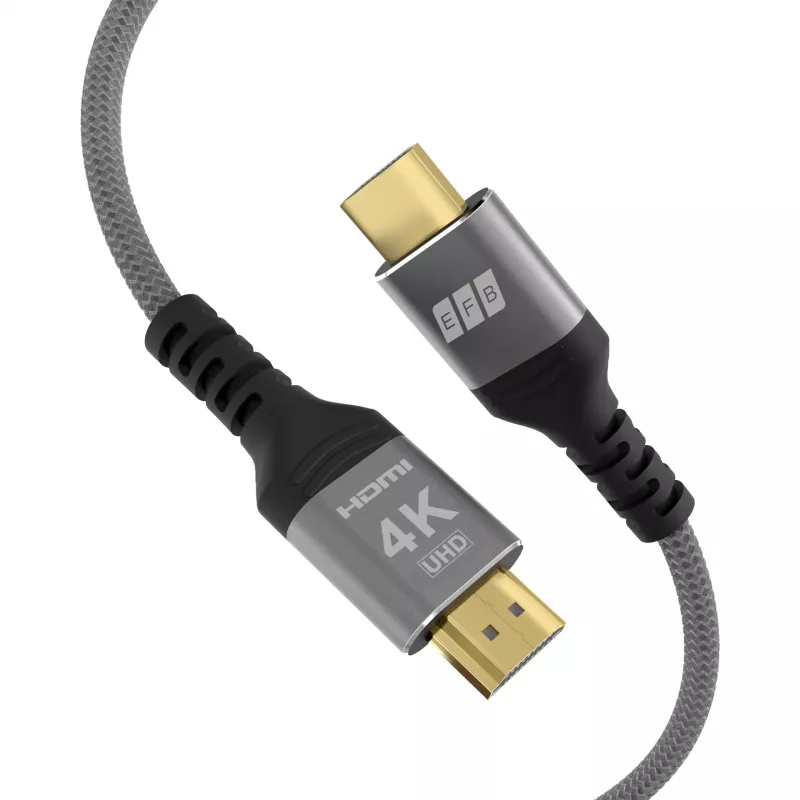 EFB HDMI 2.0 Cable HDMI High-Speed con Ethernet 10m gris 4K60Hz 18Gbit/s