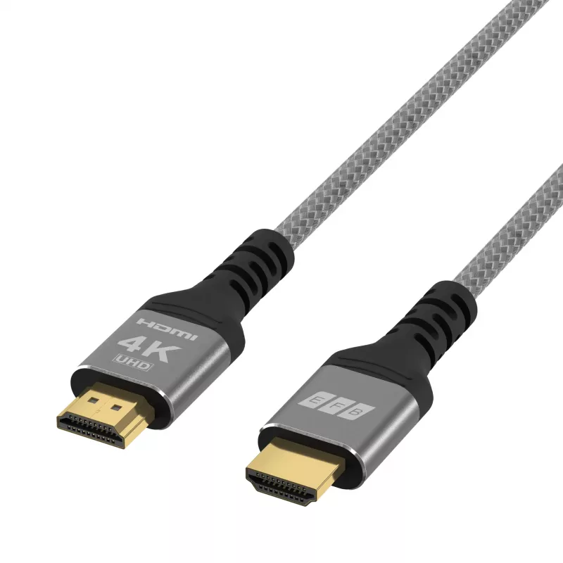 EFB HDMI 2.0 Cable HDMI High-Speed con Ethernet 10m gris 4K60Hz 18Gbit/s