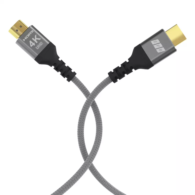EFB HDMI 2.0 Cable HDMI High-Speed con Ethernet 10m gris 4K60Hz 18Gbit/s