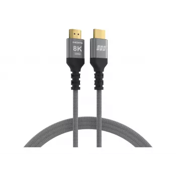 EFB Elektronik Cable HDMI 2.1 Ultra High-Speed 5m 8K60Hz 48Gbit/s gris trenzado