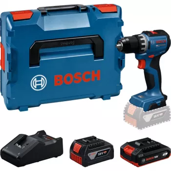 BOSCH Atornillador a batería GSR18V-52 con 2 baterías 18 Volt 4,0 Ah y 2,0 Ah en L-BOXX (venta minorista)