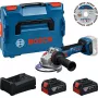 BOSCH Professional Amoladora angular a batería Set 18V 2x5,0Ah con disco de corte 125mm en L-BOXX
